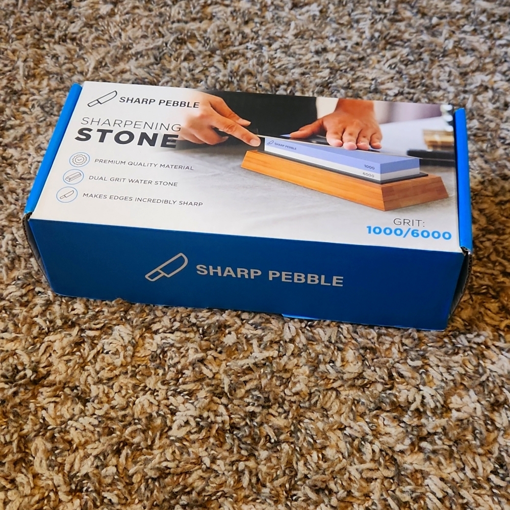 Sharp Pebble Premium Whetstone Knife Sharpening Stone 2 Side Grit 1000/6000 Wate